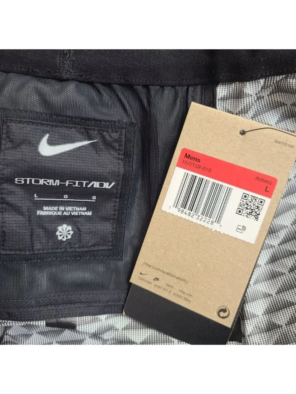 Nike Trailwind Storm-Fit ADV Running Pants HV2159-010 Size L Black